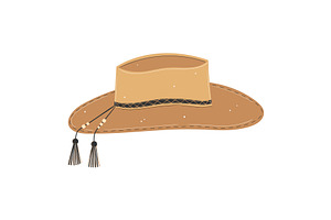 Brown Cowboy Hat With Black Band And