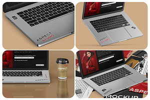 MacBook Pro 16 Sticker Mockups, a Mockup by Mockups Planet