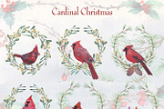 cardinal christmas watercolor, a Decorative Illustration by Art & Things (Thumbnail 7 of 11)