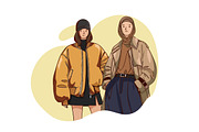 Modern Street Fashion Characters, an Illustration by OtpirusGraphic (Thumbnail 2 of 5)