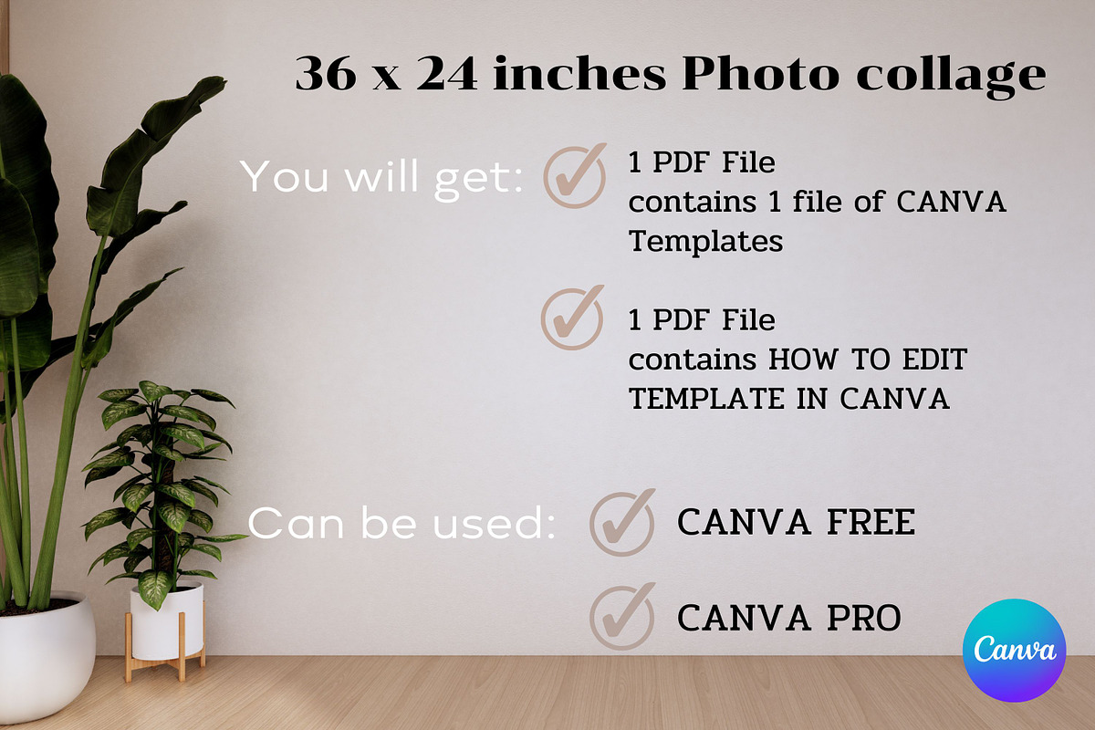 Editable Photo Collage Canva Templat, a Poster Template by Adalin Shop (Photo 4 of 4)