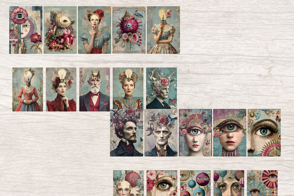 SURREAL RETRO FANTASIES JUNK JOURNAL, a Decorative Illustration by Daring Digies (Photo 5 of 9)