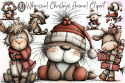 Whimsical Christmas Animal Clipart B, an Illustration by Sublimation Artist (Thumbnail 1 of 6)
