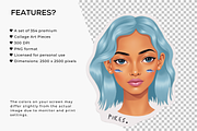 Pisces Editorial Sticker Set, a Person Illustration by Jakayla Digital Co (Thumbnail 7 of 10)