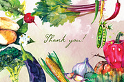 Vegetables clipart watercolor, a Food Illustration by Vero Arts (Thumbnail 9 of 9)