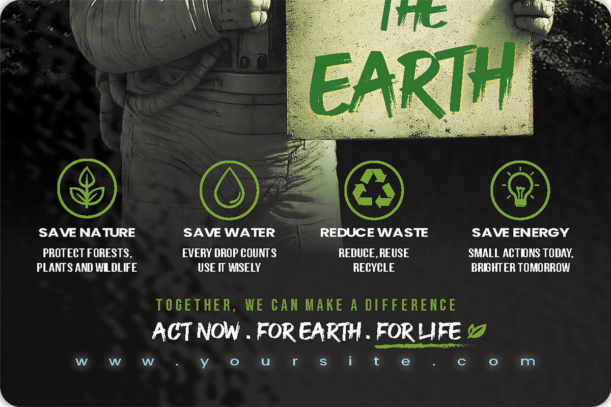 Save The Earth Flyer Template, a Flyer Template by regalDRAW (Photo 3 of 3)