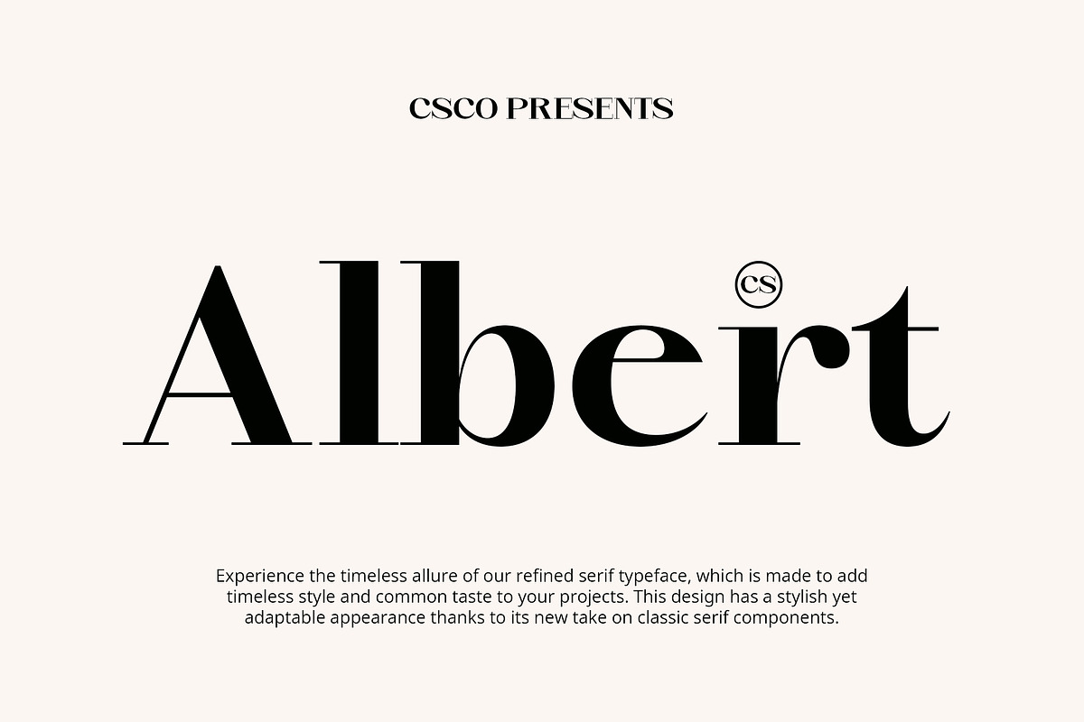 CS Albert – Classic Font, a Serif Font by Craft Supply Co. (Photo 1 of 8)