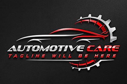 Car logo auto repair logo gear logo