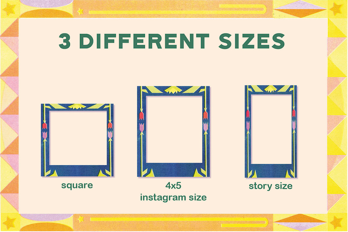 Riso print colorful photo frame set, a Decorative Illustration by studiomisprint (Photo 4 of 7)