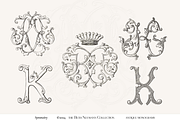 Antique Vintage Monogram Initial K, an Object Graphic by Antique Monograms (Thumbnail 1 of 4)