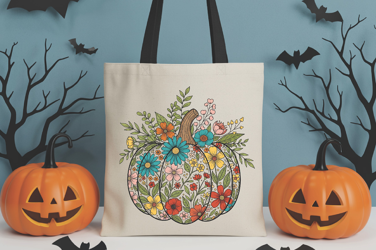 Floral Pumpkin Png Boho Fall Pumpkin, an Illustration by Libby Wishes (Photo 5 of 5)