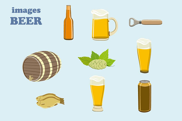 Beer Colorful Vector Images