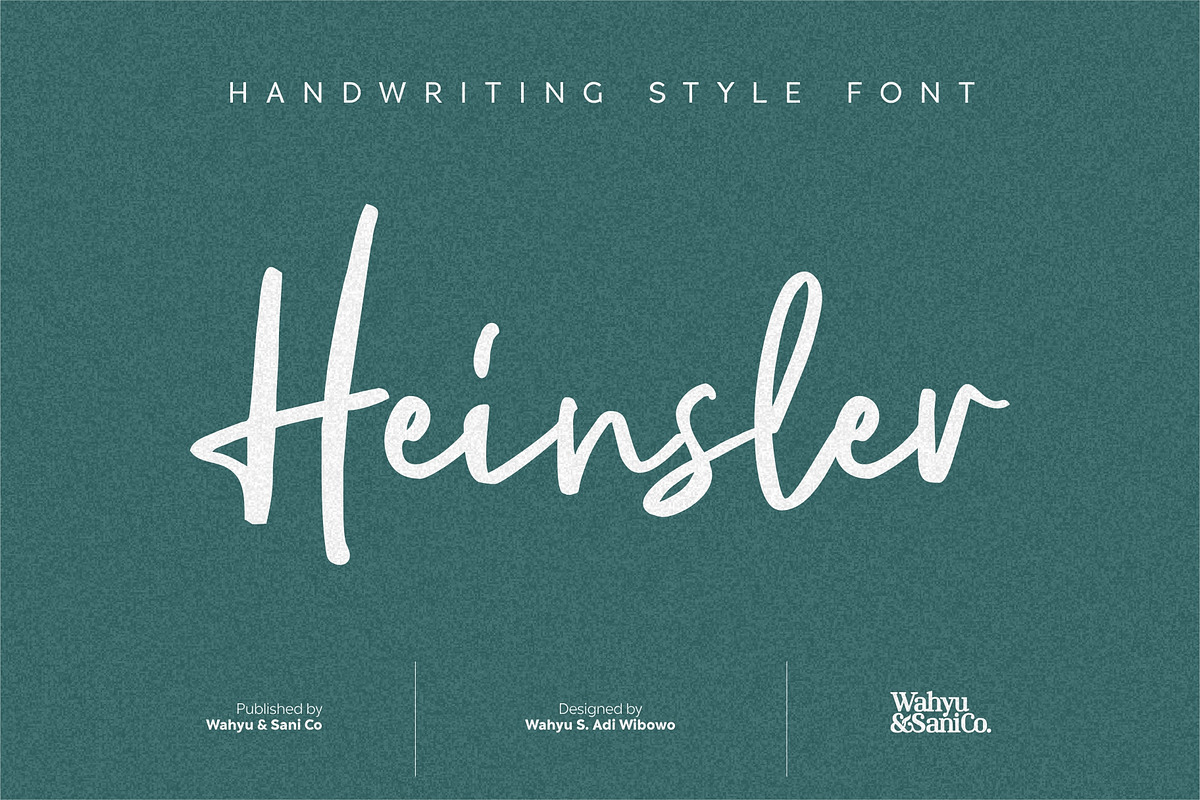 Heinsler | Handwriting Style Font
