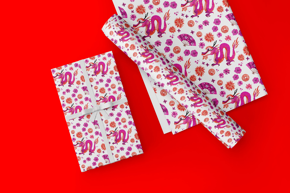 Chinese New Year Seamless Pattern, a Pattern Graphic by Digital Studio (Photo 3 of 7)