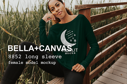 Bella Canvas 8852 Long Sleeve Mockup