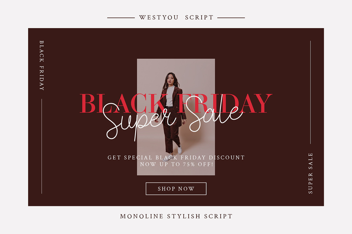 Westyou - Script Monoline, a Font by Hasbi Creative (Photo 2 of 11)