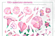 Spring floral alphabet. Graphic set., an Illustration by Art Watercolor (Thumbnail 4 of 5)
