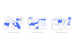 Retirement Budgeting, Safety, a Finance Illustration by Visual Generation
