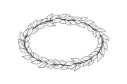 Botanical Oval Wreath Frame Bundle, an Illustration by Designer_Momina (Thumbnail 13 of 51)