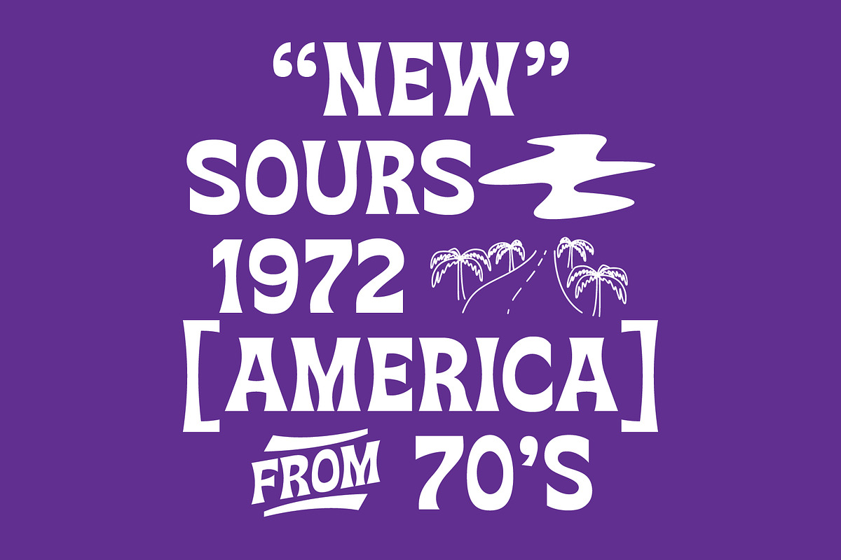 Flatface Sours, a Sans Serif Font by Flatface (Photo 2 of 11)