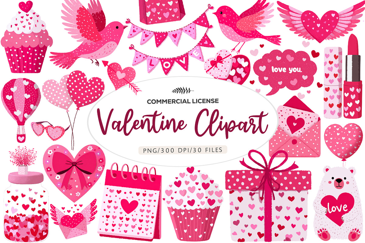 Valentine's Day clipart, an Illustration by CreationArt (Photo 1 of 5)
