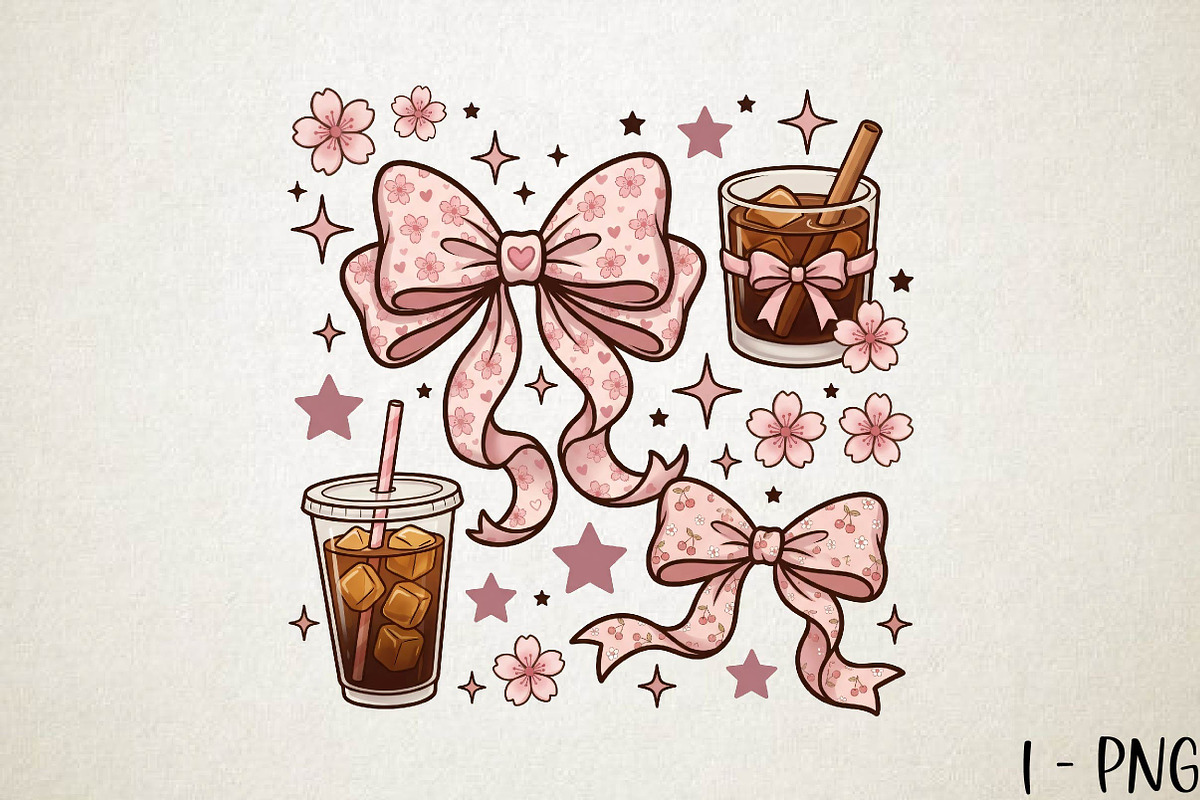 Mother's Day Coquette Coffee PNG, a Work Illustration by DreamPrint404 (Photo 1 of 7)