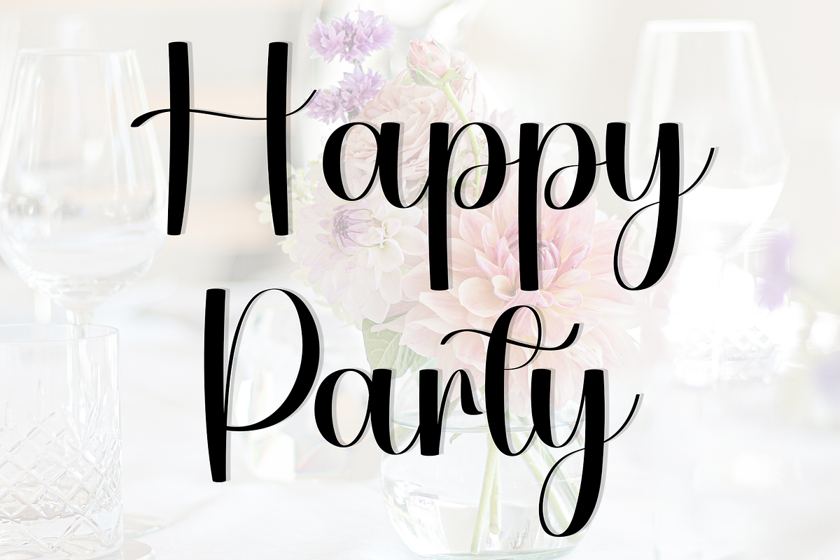 Fancy Party, a Handwritten Font by InermediaSTUDIO (Photo 7 of 8)
