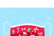Merry ChristMASK, a Decorative Illustration by MISS CHATZ (Thumbnail 3 of 3)