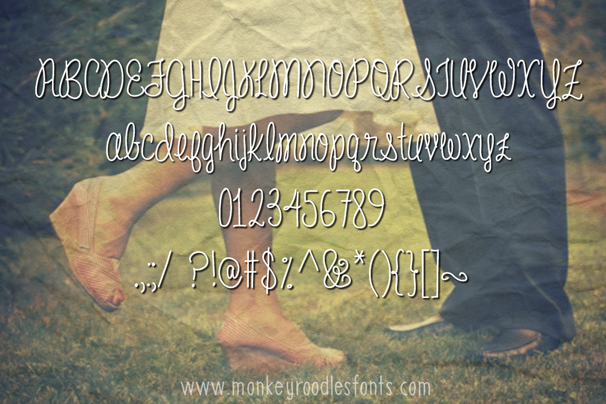 Living on love- handwritten font preview 2