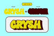 Crysh Graffiti Typeface, a Handwritten Font by Fitrah Type (Thumbnail 8 of 12)