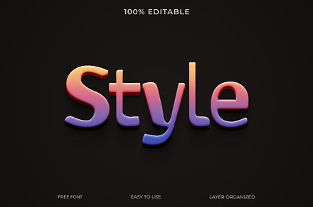 Modern Style 3D Text Effect