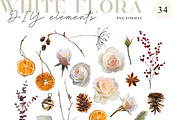 White Flora - Christmas clipart, a Decorative Illustration by Vasmila (Thumbnail 13 of 15)