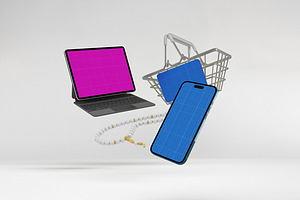 Eid Responsive Shopping Mockup, an iPhone Mockup by Qaleb Studio