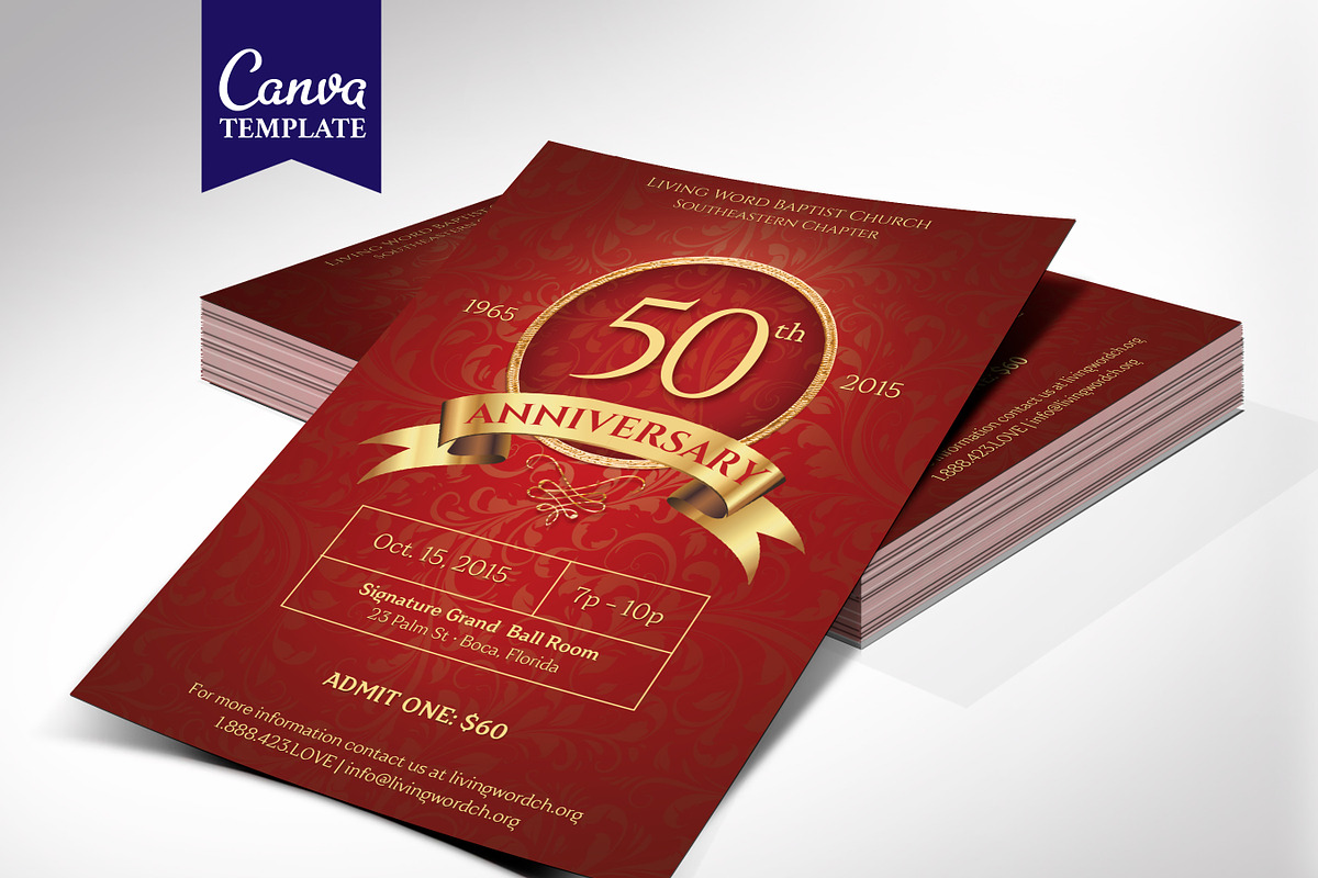 Red Church Anniversary Banquet Flyer