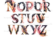 Black And Pink Alphabet Clipart, a Decorative Illustration by GlamArtZhanna (Thumbnail 3 of 5)