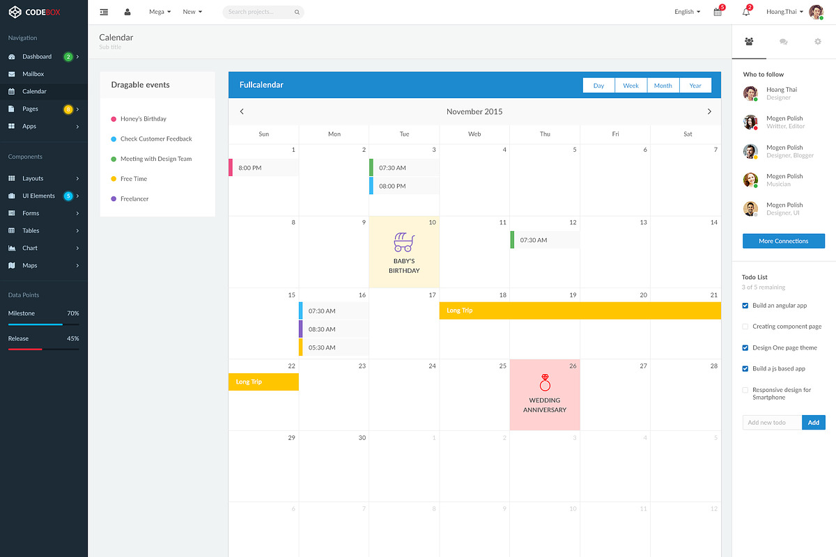 CodeBox – Admin Dashboard UI, an UI Kit Template by hoangpts (Photo 11 of 13)