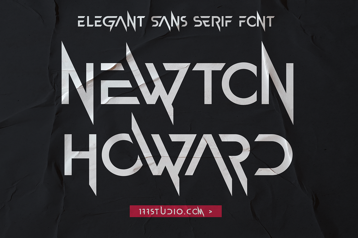 Newton Howard Font, a Sans Serif Font by 177Studio (Photo 1 of 9)