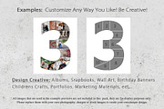 12x12 Number Photo Collage Templates, a Marketing Template by Loveurstyle Designs (Thumbnail 5 of 5)