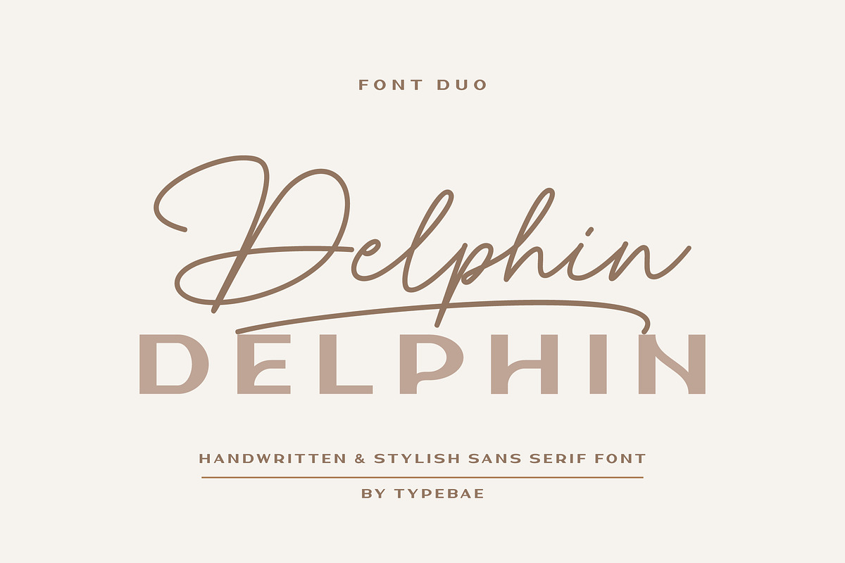 Delphin - Chic Font Duo, a Script Font by Typebae (Photo 1 of 10)