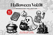 Halloween Vintage Engraving Vol.01, an Object Illustration by Alara Studio (Thumbnail 1 of 5)