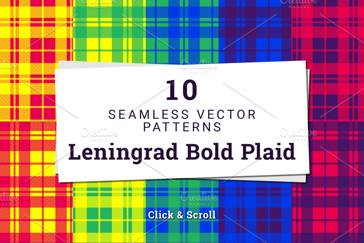 10 Patterns - Leningrad Bold Plaid, a Pattern Graphic by Anne Elster Design (Photo 1 of 3)