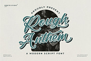 Rough Anthem - Modern Script Font, a Script Font by ribethstudio (Thumbnail 1 of 12)