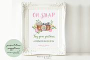 Vintage Cameras & Flowers Clipart, a Decorative Illustration by MaraquelaStudio (Thumbnail 5 of 6)