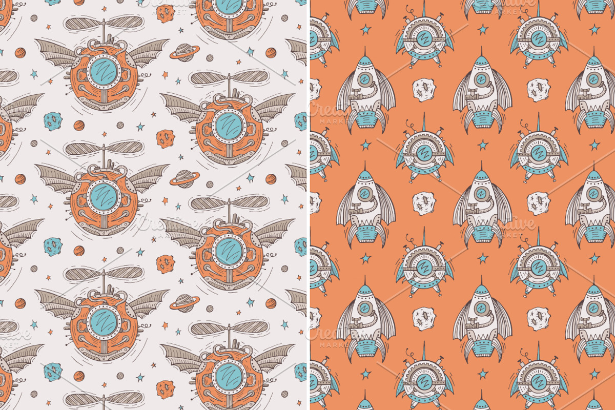 Steampunk space collection, a Pattern Graphic by piyacler (Photo 3 of 5)