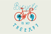 Bicycle is My Therapy, a Sport Illustration by hand draw (Thumbnail 1 of 2)