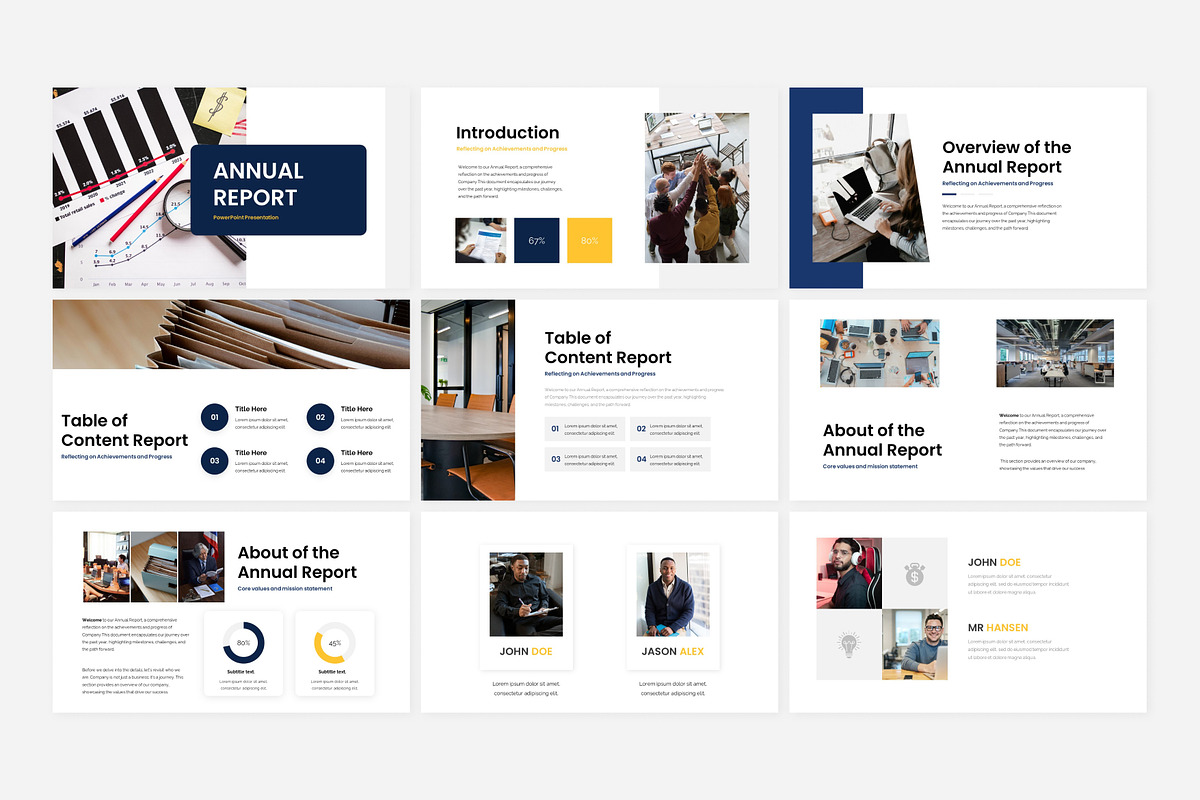 Annual Report PPT Template, a Presentation Template by Eklip Studio