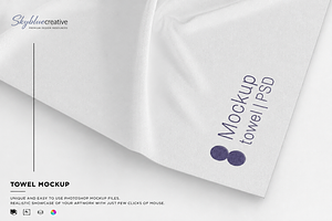 Bath Towel Mockup, a Household Mockup by skybluecreative