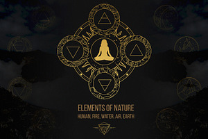 Elements Of Nature. Vector Art