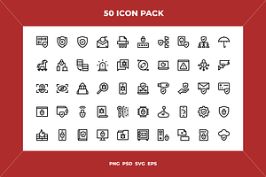 Data protection icons, an Outline Icon by Wencory