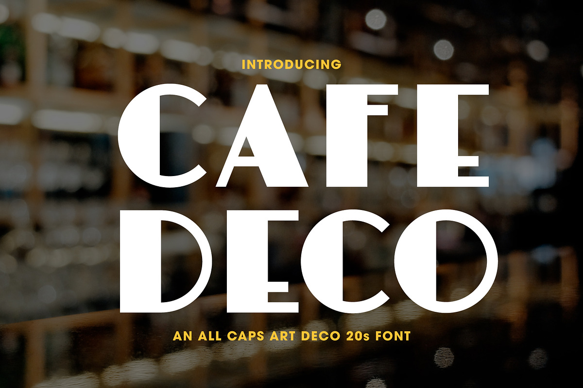 Cafe Deco, a Sans Serif Font by Loudoun Design Co. (Photo 1 of 6)